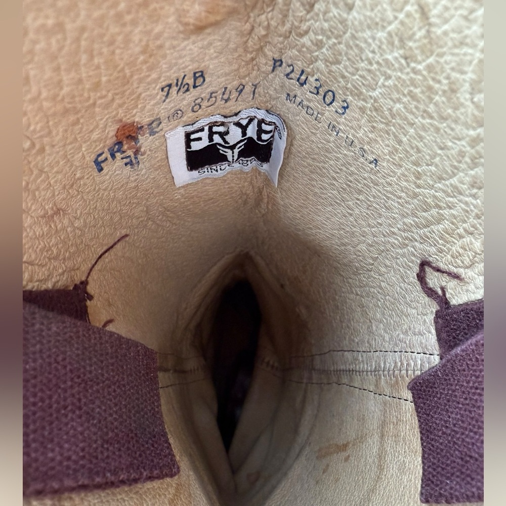 Vintage Frye Braided Sabrina Campus Boots - Picture 6 of 8